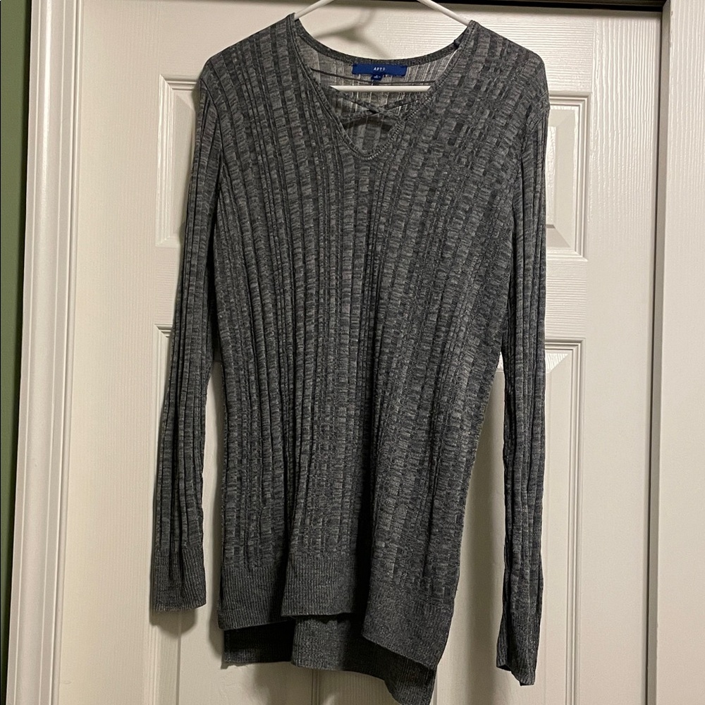 Apt. 9 Charcoal V-Neck Sweater